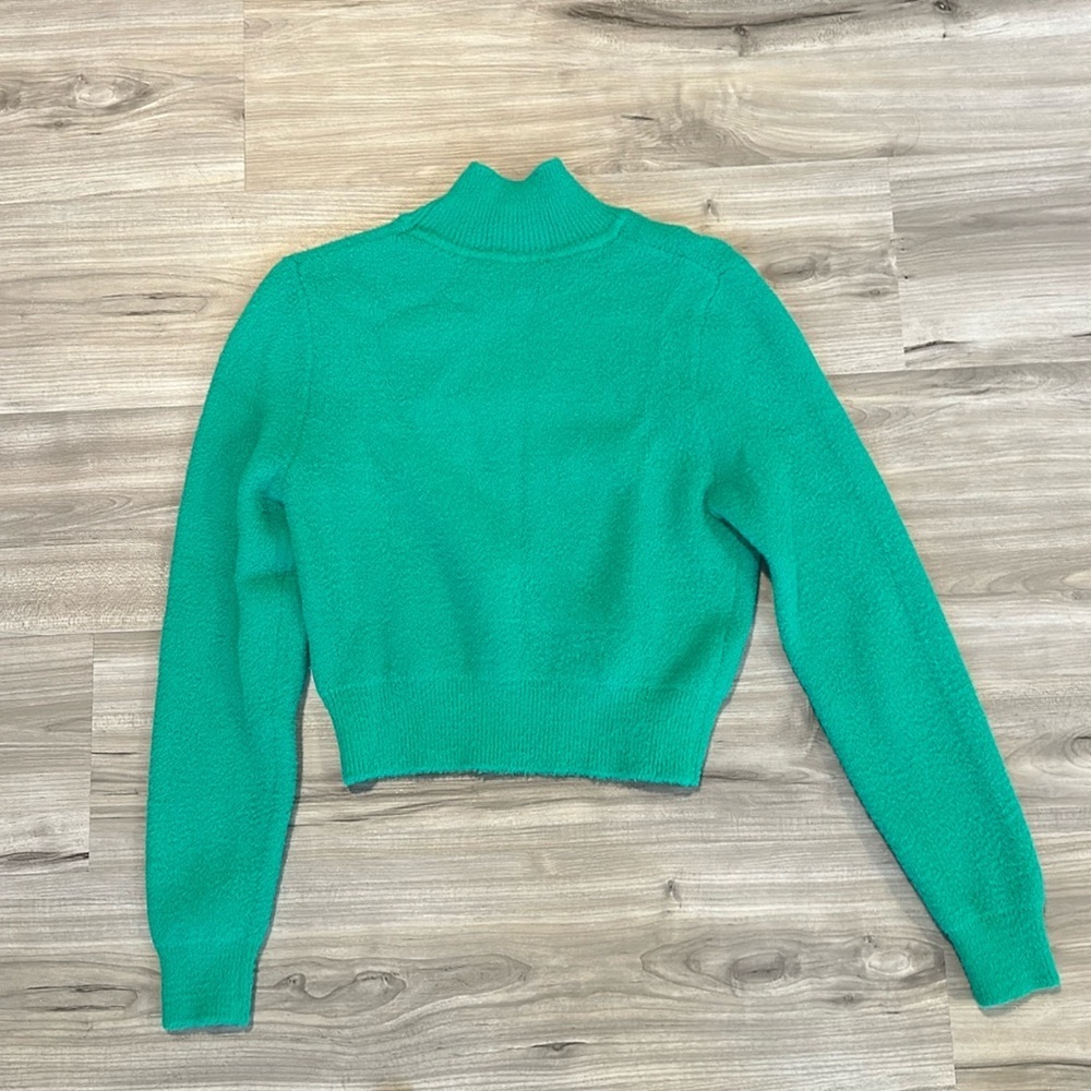 Zara green turtleneck sweater